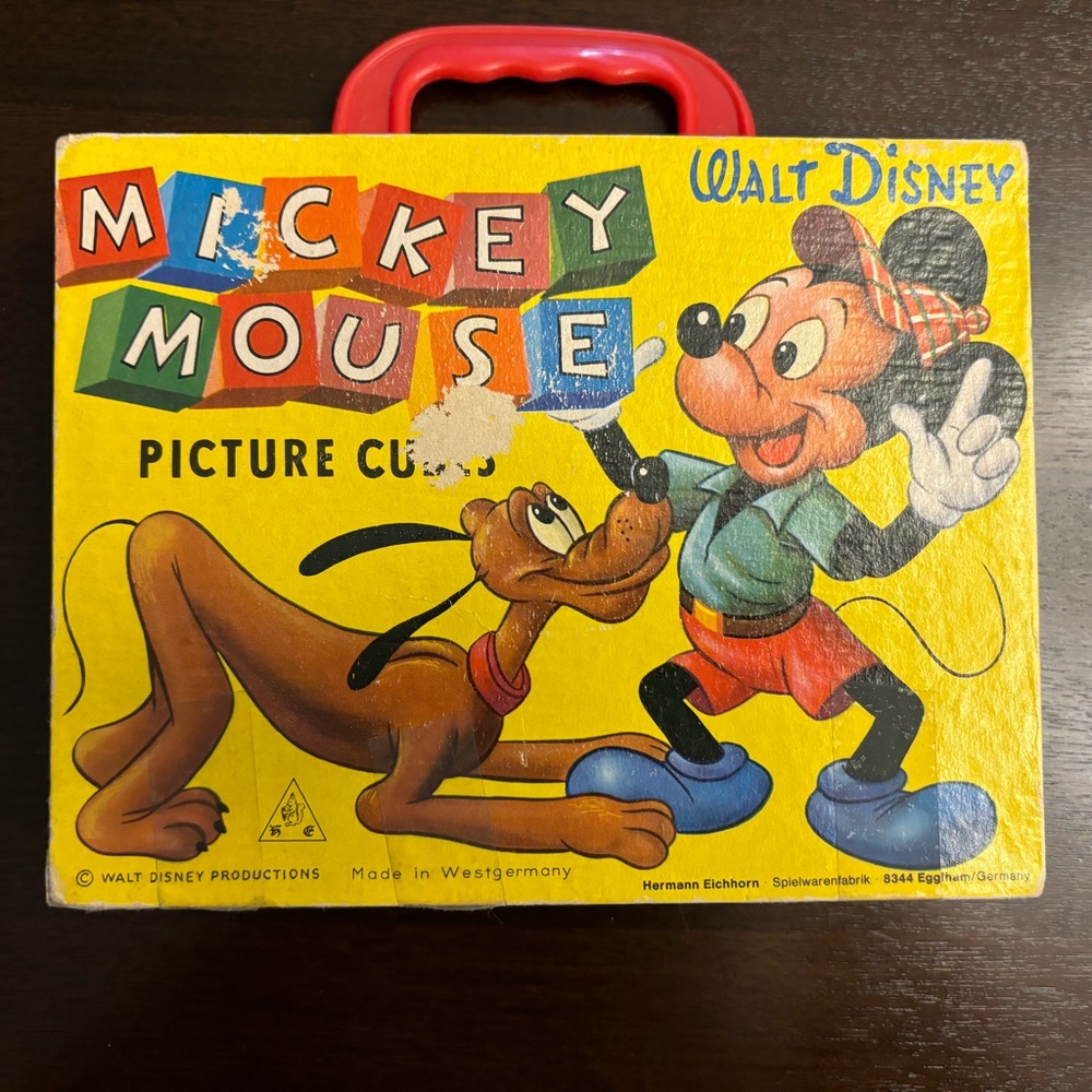 Vintage Walt Disney Picture Cube Toy Set